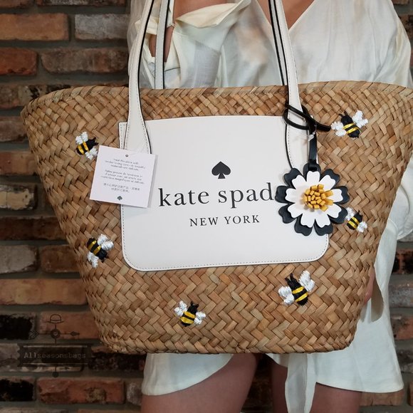 kate spade Bags Authentic Kate Spade Honey Bee Straw Tote Novelty